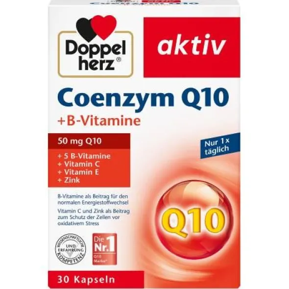DOPPELHERZ Coenzym Q10+B Vitamine Kapseln 30 St