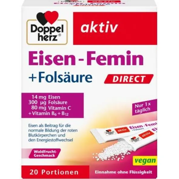 DOPPELHERZ Eisen-Femin DIRECT Pellets 20 St