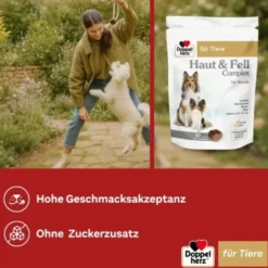 DOPPELHERZ für Tiere Haut&Fell Compl.Chews f.Hunde 30 St