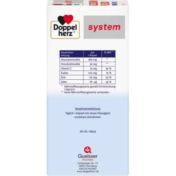 DOPPELHERZ Glucosamin Plus 800 system Kapseln 120 St