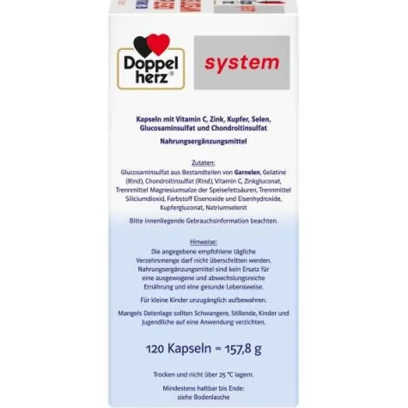 DOPPELHERZ Glucosamin Plus 800 system Kapseln 120 St