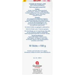 DOPPELHERZ heiße Cranberry m.Vit.C+Zink Granulat 10 St