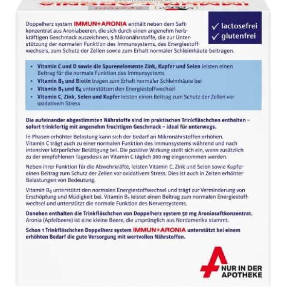 DOPPELHERZ Immun+Aronia system Ampullen 10 St