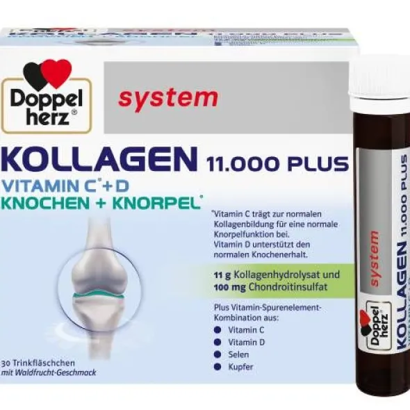 DOPPELHERZ Kollagen 11.000 Plus system Ampullen 30X25 ml