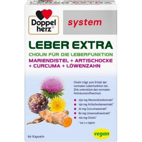 DOPPELHERZ Leber Extra system Kapseln 60 St