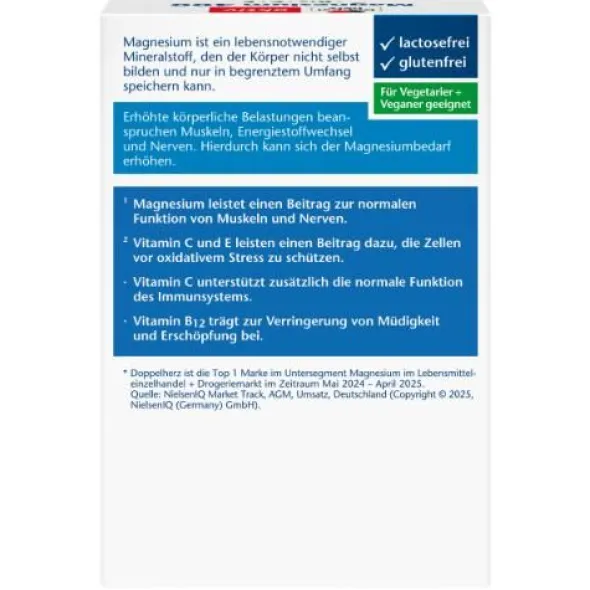 DOPPELHERZ Magnesium 400+B12+C+E Tabletten 30 St