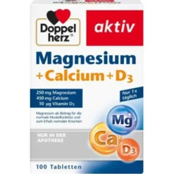 DOPPELHERZ Magnesium+Calcium+D3 Tabletten 100 St