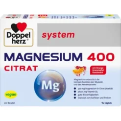 DOPPELHERZ Magnesium 400 Citrat system Granulat 20 St