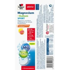 DOPPELHERZ Magnesium+Kalium Sport Brausetabletten 15 St