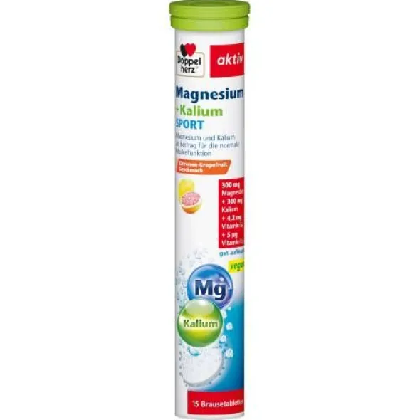 DOPPELHERZ Magnesium+Kalium Sport Brausetabletten 15 St