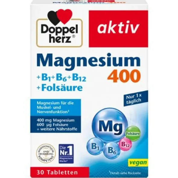 DOPPELHERZ Magnesium 400 mg Tabletten 30 St