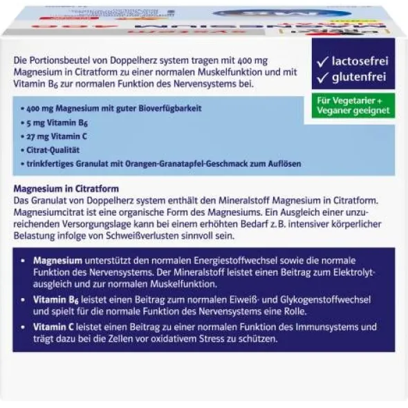 DOPPELHERZ Magnesium 400 40 St