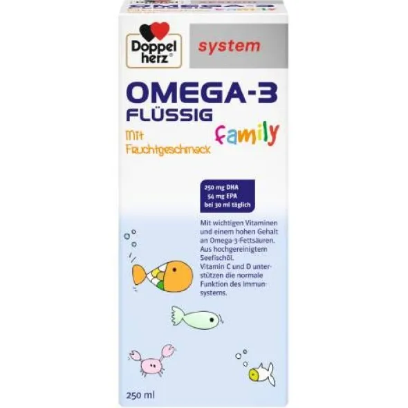 DOPPELHERZ Omega-3 flüssig family system 250 ml