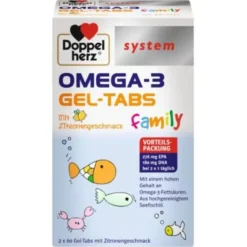 DOPPELHERZ Omega-3 Gel-Tabs family system 120 St