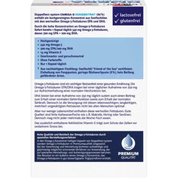 DOPPELHERZ Omega-3 Konzentrat system Kapseln 120 St
