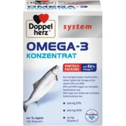 DOPPELHERZ Omega-3 Konzentrat system Kapseln 120 St