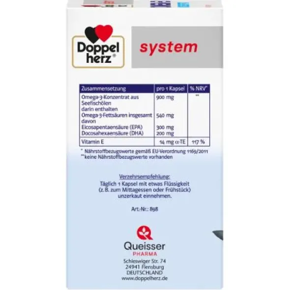 DOPPELHERZ Omega-3 Konzentrat Kapseln 60 St