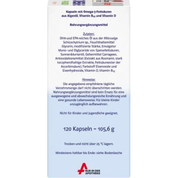 DOPPELHERZ Omega-3 pflanzlich system Kapseln 120 St