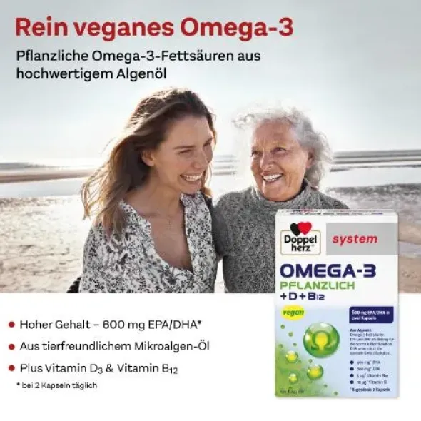 DOPPELHERZ Omega-3 pflanzlich system Kapseln 120 St