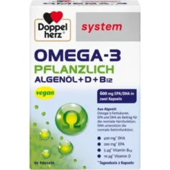 DOPPELHERZ Omega-3 pflanzlich system Kapseln 60 St