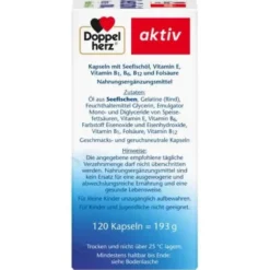 DOPPELHERZ Seefischöl Omega-3 1.000 mg+Fols.Kaps. 120 St