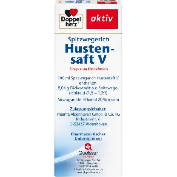 DOPPELHERZ Spitzwegerich Hustensaft V 150 ml