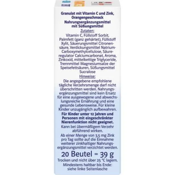 DOPPELHERZ Vitamin C 750 Depot system Pellets 20 St