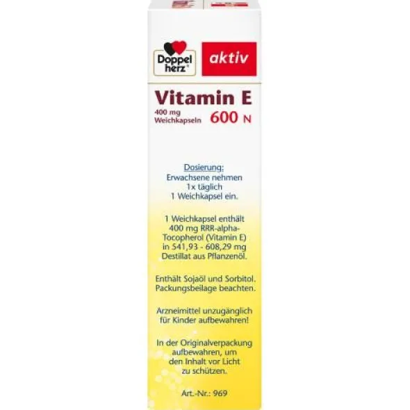 DOPPELHERZ Vitamin E 600 N Weichkapseln 80 St