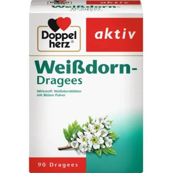 DOPPELHERZ Weißdorn Dragees 90 St