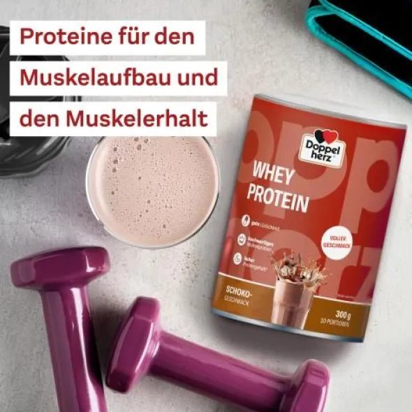 DOPPELHERZ Whey Protein Schoko-Geschmack Pulver 300 g