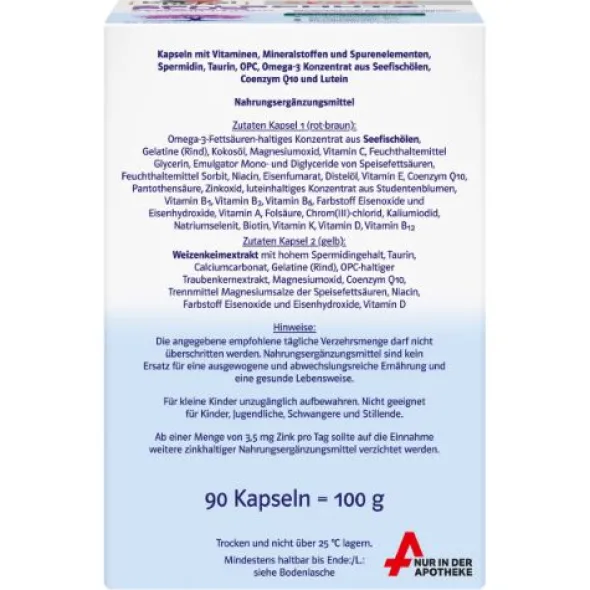 DOPPELHERZ Zellschutz Plus Spermid.+Q10+Taurin+OPC 90 St