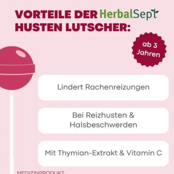 DR.THEISS HerbalSept Husten Lutscher Kids 6 St