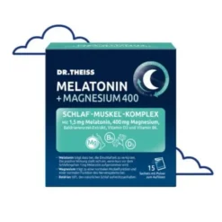 DR.THEISS Melatonin+Magn.400 Schlaf-Komplex Pulver 15X5 g