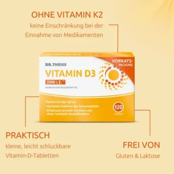 DR.THEISS Vitamin D3 Tabletten 2000 I.E. 120 St