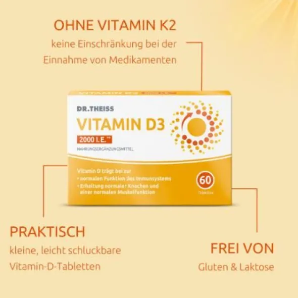 DR.THEISS Vitamin D3 Tabletten 2000 I.E. 60 St