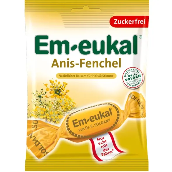 EM-EUKAL Bonbons Anis Fenchel zuckerfrei 75 g