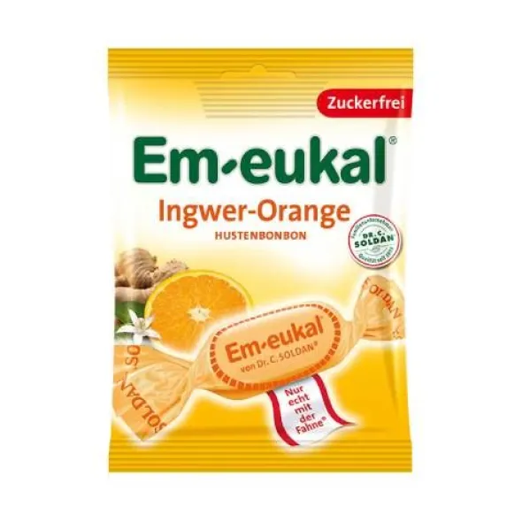 EM-EUKAL Bonbons Ingwer Orange zuckerfrei 75 g