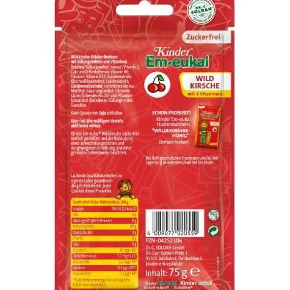 EM-EUKAL Kinder Bonbons zuckerfrei 75 g