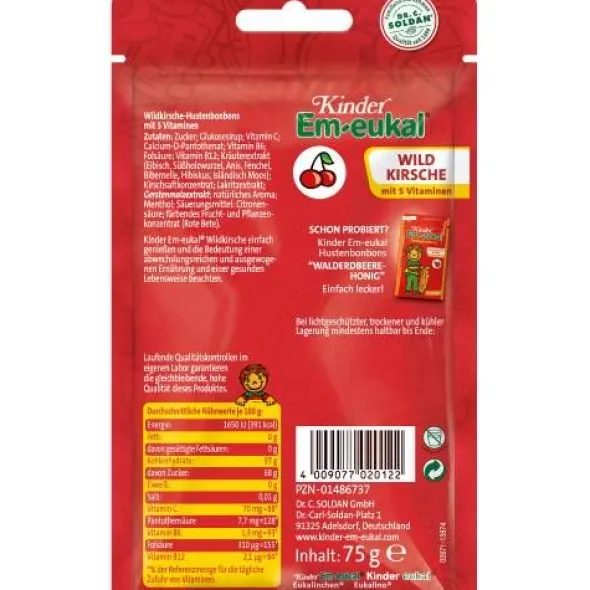 EM-EUKAL Kinder Bonbons zuckerhaltig 75 g