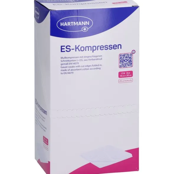 ES-KOMPRESSEN steril 10x20 cm 8fach 25X2 St