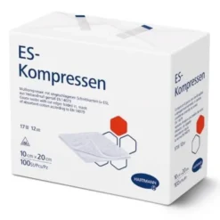 ES-KOMPRESSEN unsteril 10x20 cm 12fach 100 St