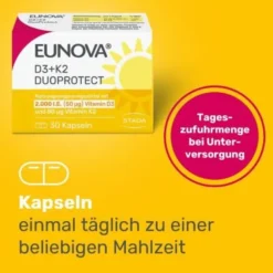 EUNOVA DuoProtect D3+K2 4000 I.E./80 μg Kapseln 30 St