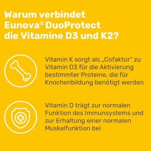 EUNOVA DuoProtect D3+K2 4000 I.E./80 μg Kapseln 30 St