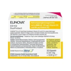 EUNOVA DuoProtect D3+K2 1000 I.E./80 μg Kapseln 30 St