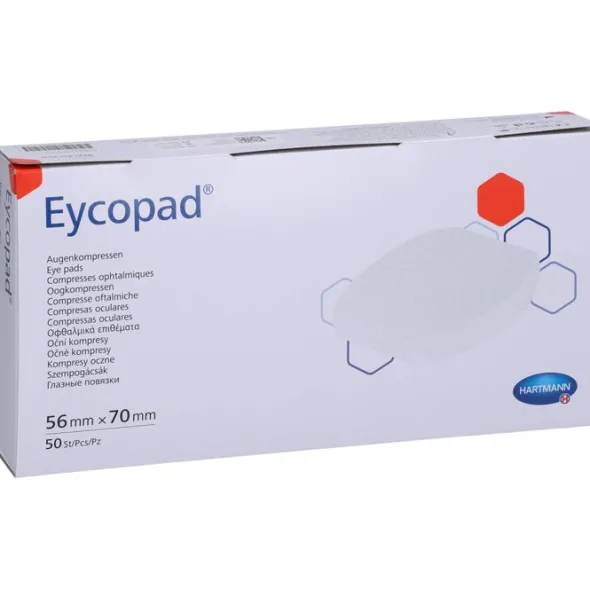 EYCOPAD Augenkompressen 56x70 mm unsteril 50 St