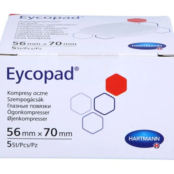 EYCOPAD Augenkompressen 56x70 mm unsteril 5 St