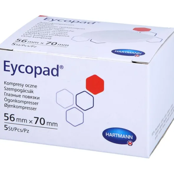 EYCOPAD Augenkompressen 56x70 mm unsteril 5 St