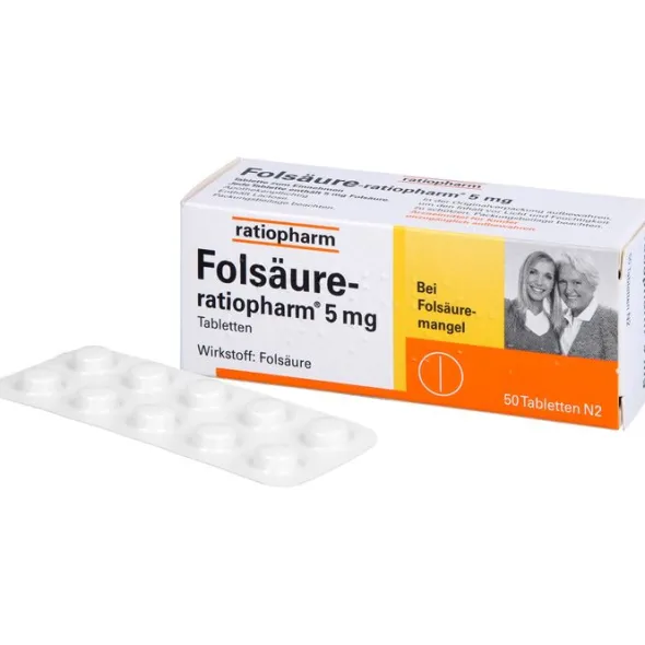 FOLSÄURE-RATIOPHARM 5 mg Tabletten 50 St