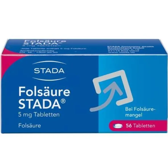 FOLSÄURE STADA 5 mg Tabletten 56 St