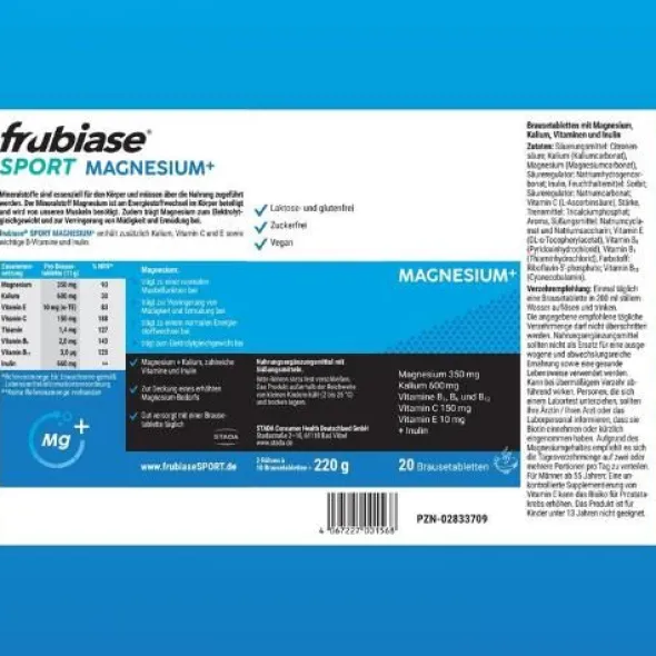 FRUBIASE MAGNESIUM Plus Brausetabletten 20 St